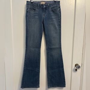 Paige Laurel Canyon low-rise bootcut jeans distressed medium wash 27 waist
